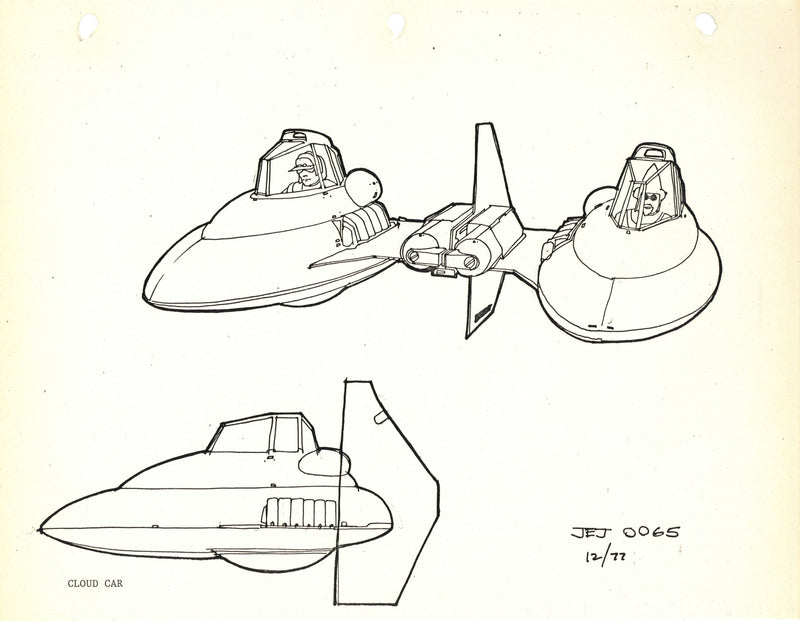 Star Wars: The Empire Strikes Back - Photostat Set Concept with Embedded Initials: Cloud Car