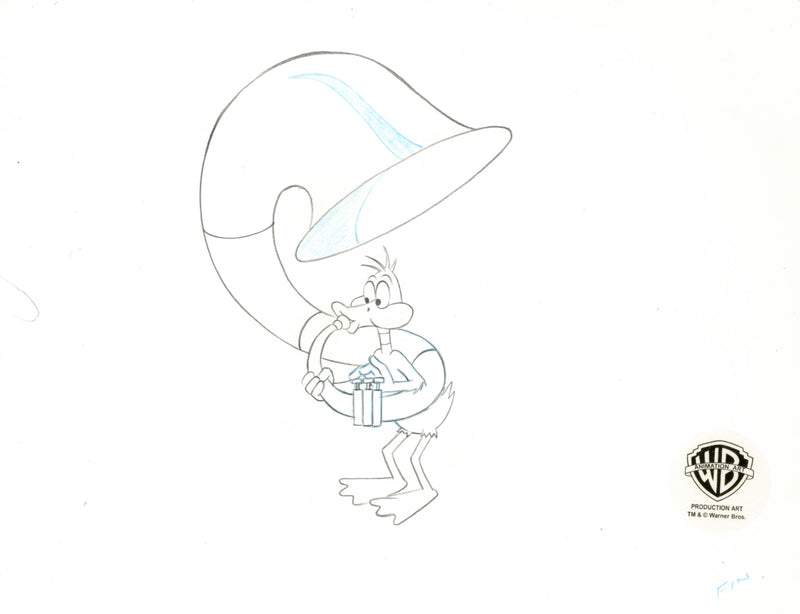 The Daffy-Speedy Show Original Production Drawing: Daffy Duck