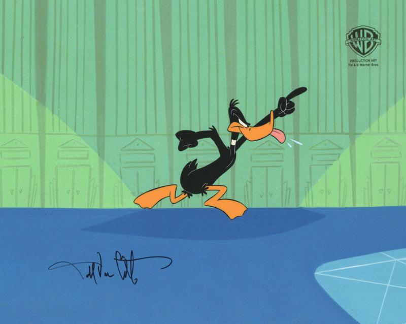 Box Office Bunny Original Production Cel Signed by Darrell Van Citters: Daffy Duck