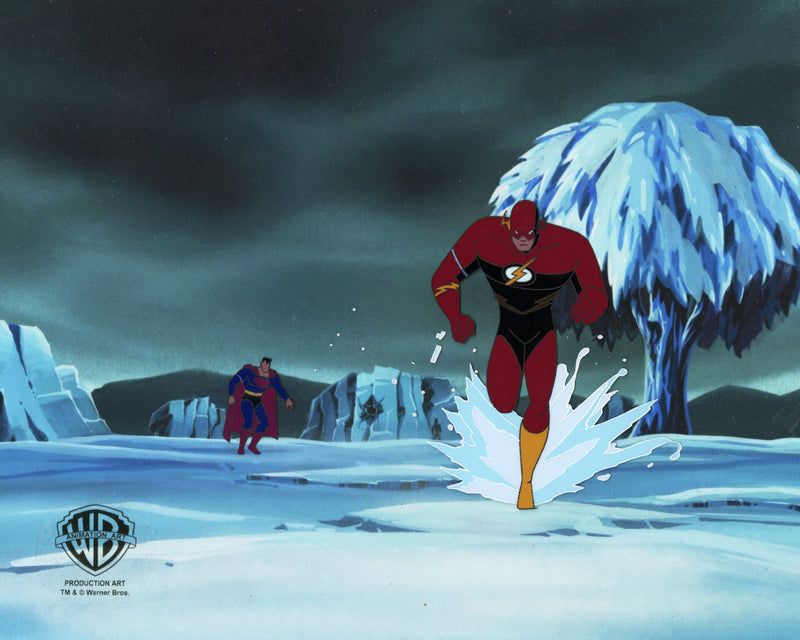 Superman The Animated Series Original Production Cel: Flash, Superman