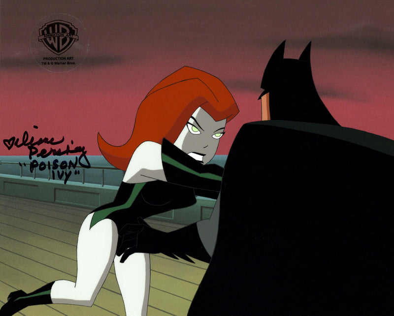The New Batman Adventures Original Production Cel Signed by Diane Pershing: Poison Ivy, Batman