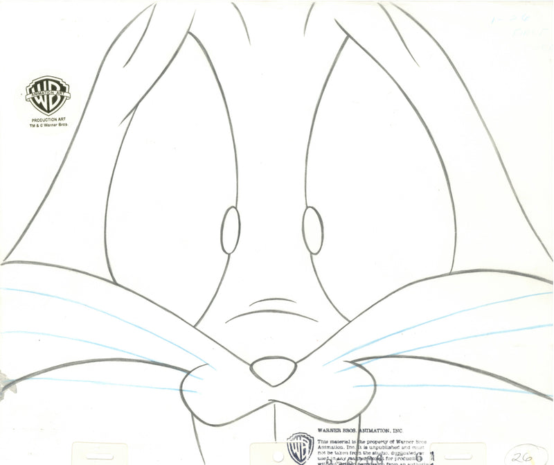Hare Jordan Original Production Drawing: Bugs Bunny