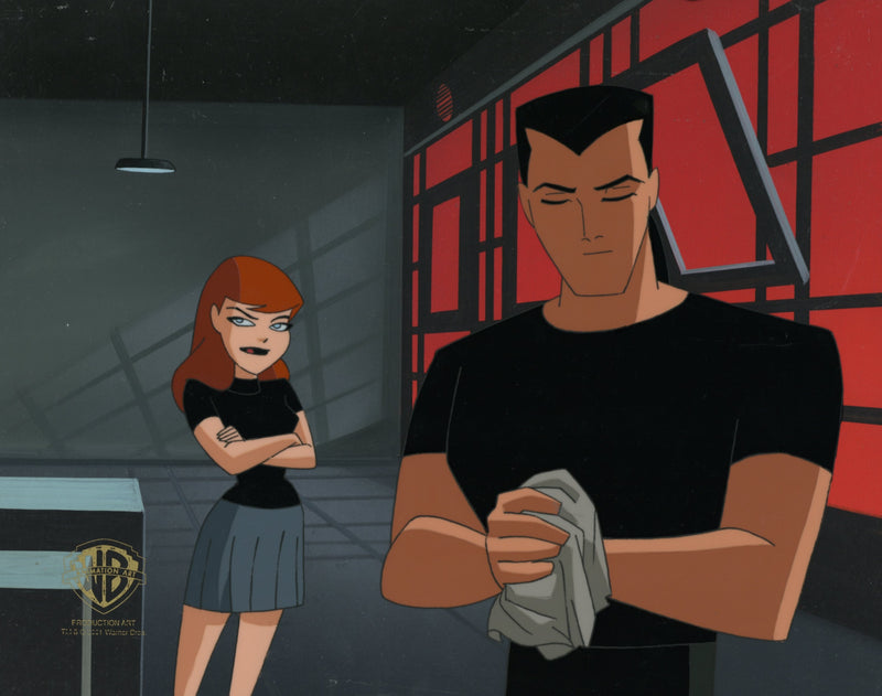 The New Batman Adventures Original Production Cel on Original Background: Barbara, Dick