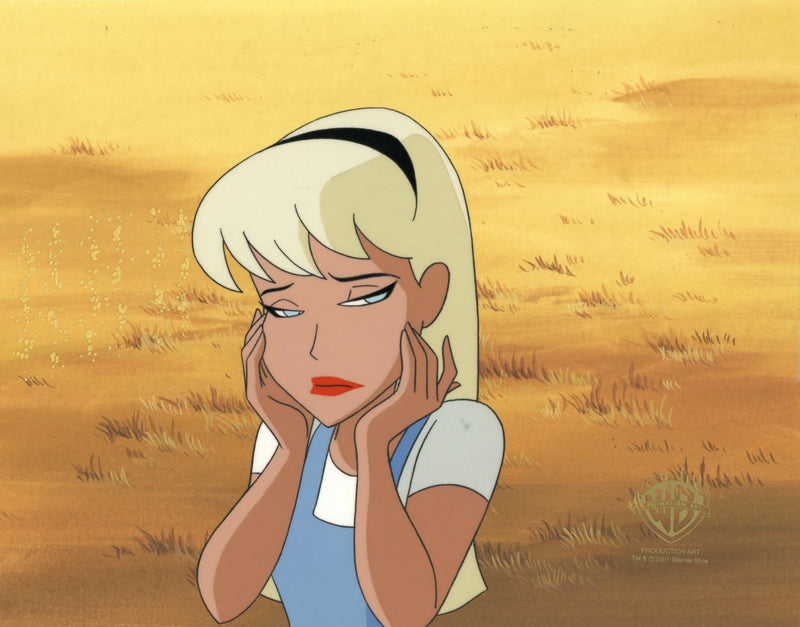 Superman The Animated Series Original Production Cel on Original Background: Kara