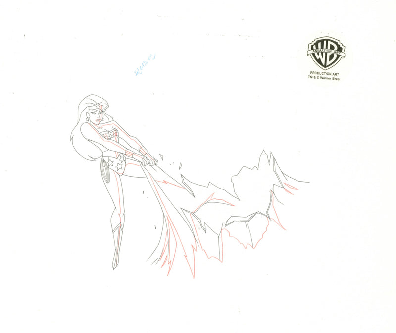 Justice League Original Production Drawing: Wonder Woman