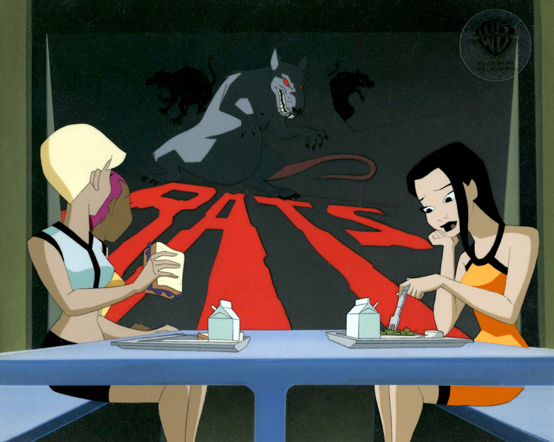 Batman Beyond Original Production Cel with Matching Drawinga: Dana, Chelsea, Max