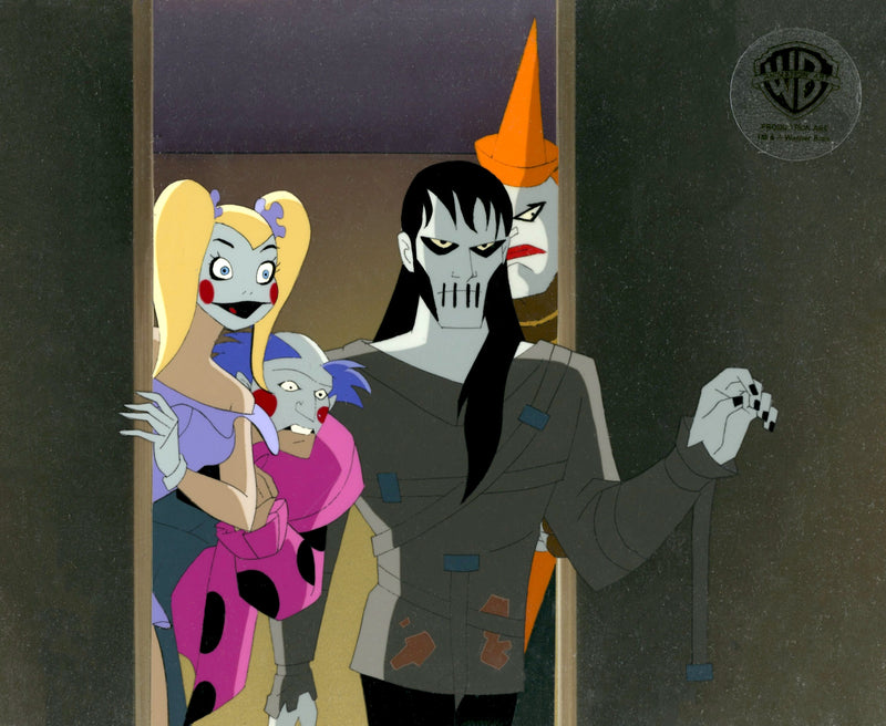 Batman Beyond Original Production Cel on Original Background with Matching Drawings: Terminal, Tayko, Weasel, Trey