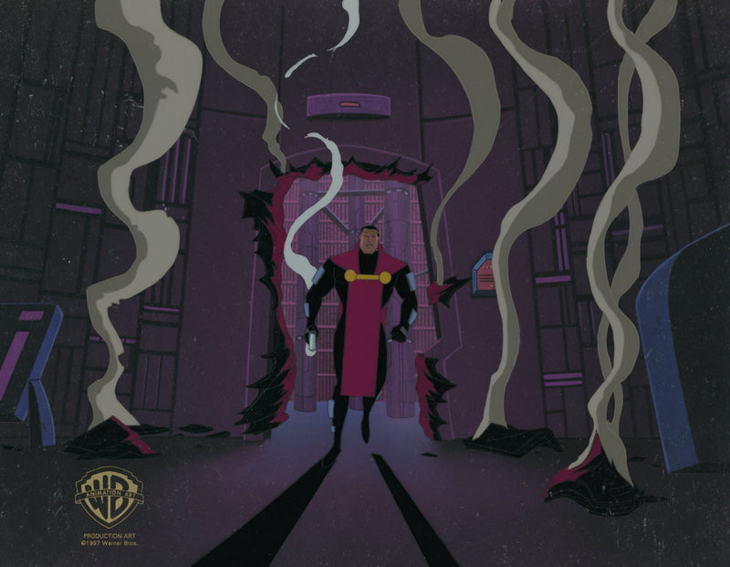 Superman The Animated Series Original Production Cel on Original Background: Jor-El