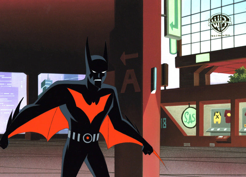 Batman Beyond Original Production Cel with Matching Drawing: Batman