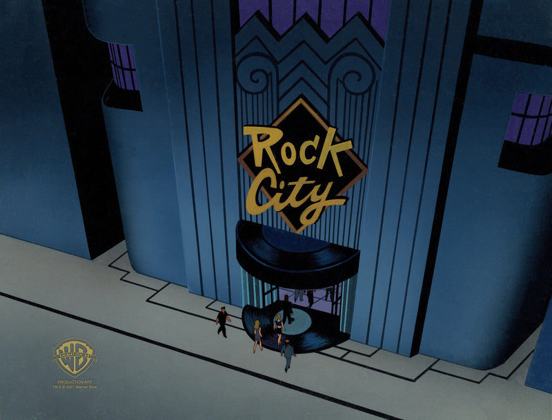 The New Batman Adventures Original Production Cel on Original Background: Rock City Club