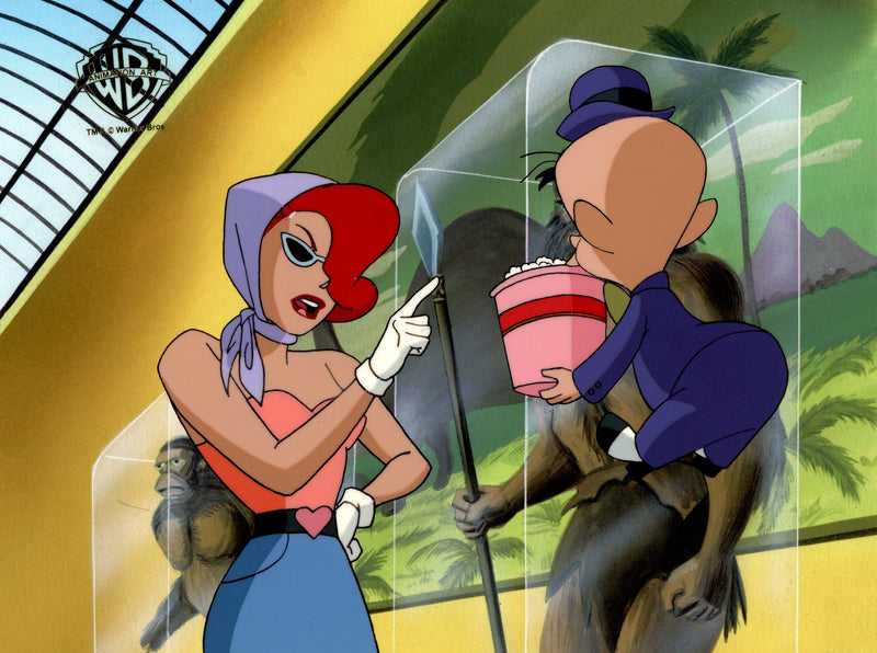 Superman The Animated Series Original Production Cel with Matching Drawings: Ms. Gsptlsnz, Mr. Mxyzptlk