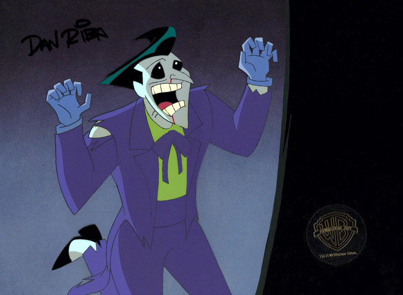 The New Batman Adventures Original Production Cel Signed by Dan Riba: Joker
