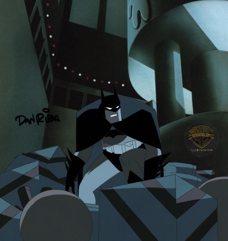 The New Batman Adventures Original Production Cel Signed by Dan Riba: Batman