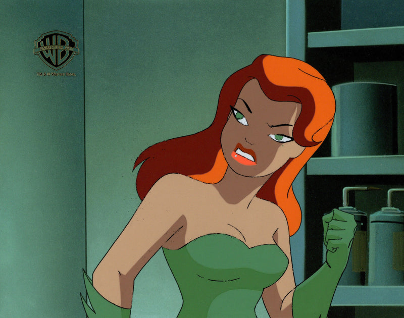Batman The Animated Series Original Production Cel with Matching Drawing: Poison Ivy