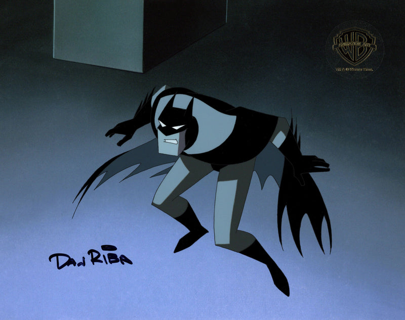 The New Batman Adventures Original Production Cel Signed by Dan Riba: Batman