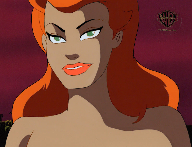 Batman The Animated Series Original Production Cel with Matching Drawing: Poison Ivy