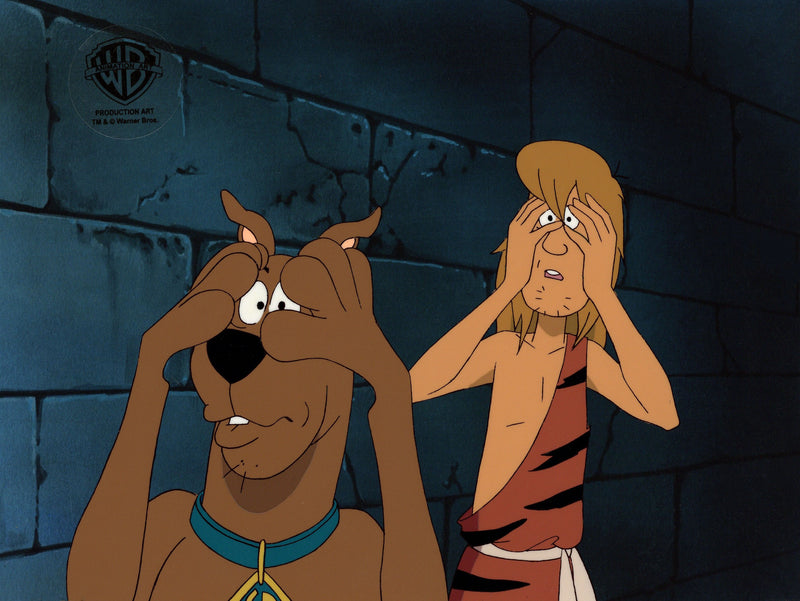 Scooby-Doo and the Witch's Ghost Original Production Cel with Matching Drawing: Shaggy, Scooby