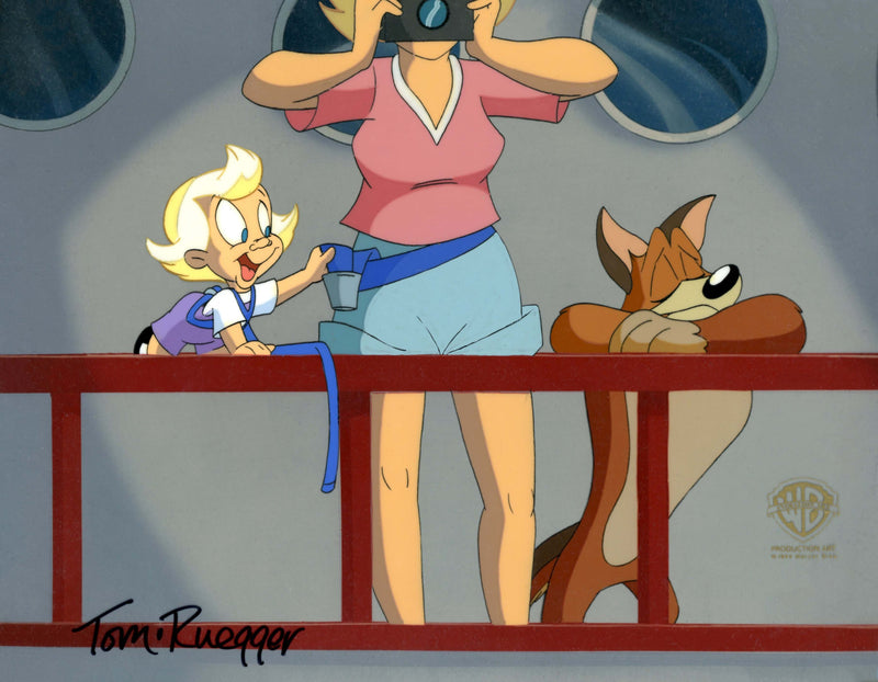 Animaniacs Original Production Cel Signed by Tom Ruegger: Mindy, Buttons