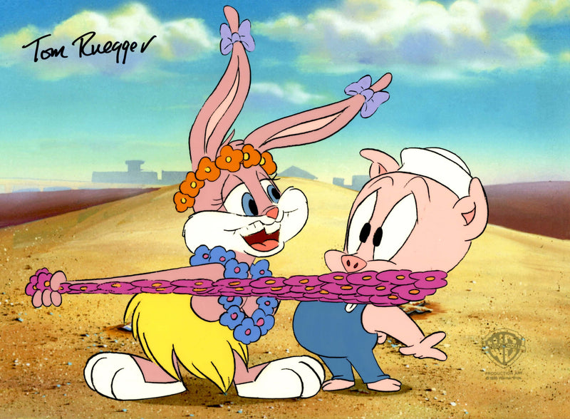 Tiny Toons Original Production Cel Signed by Tom Ruegger: Babs, Hamton