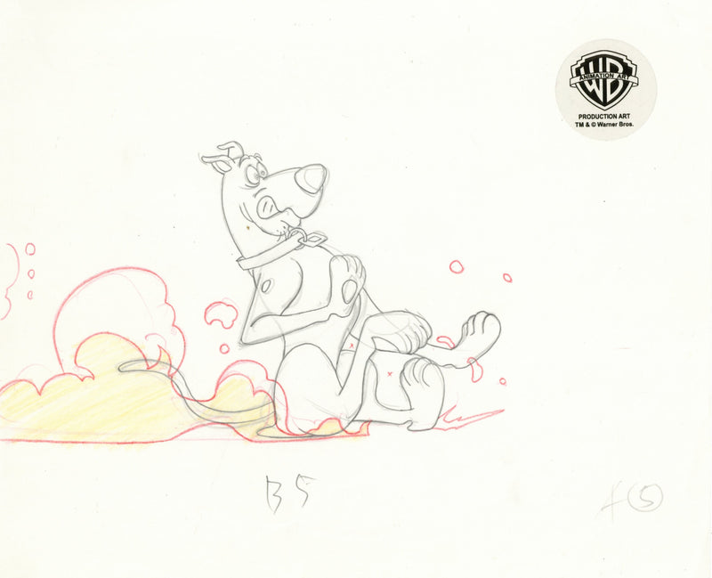 Scooby-Doo on Zombie Island Original Production Drawing: Scooby