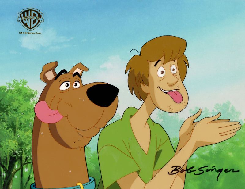 Scooby-Doo on Zombie Island Original Production Cel with Matching Drawing Signed by Bob Singer: Scooby-Doo, Shaggy