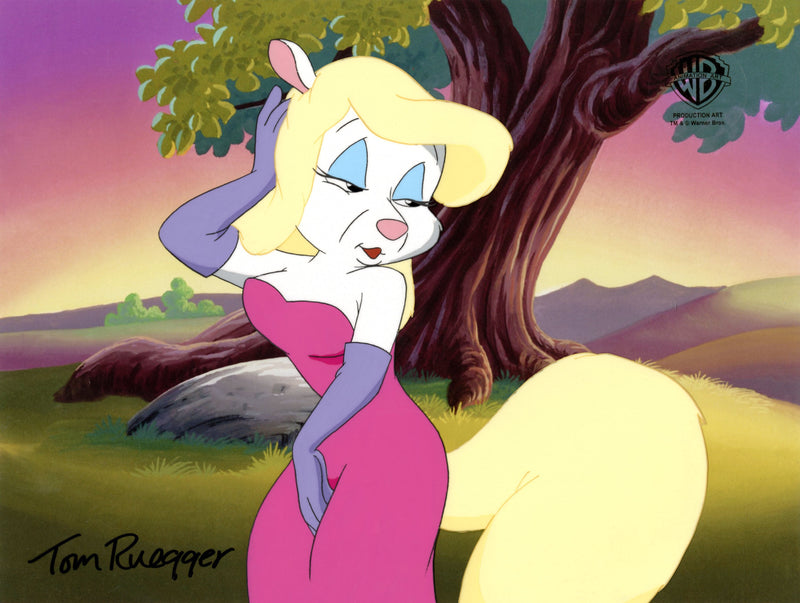 Animaniacs Original Production Cel with Matching Drawing Signed by Tom Ruegger: Minerva