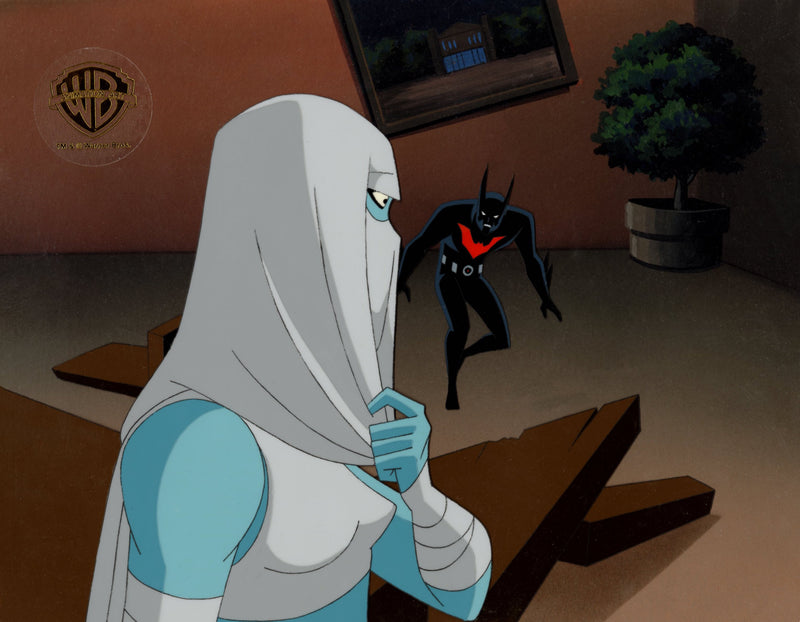 Batman Beyond Original Production Cel on Original Background with Matching Drawing: Curare, Batman