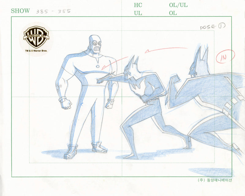 Batman Beyond Original Production Drawing: Batman, Mason Forrest