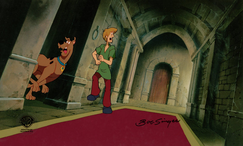Scooby-Doo on Zombie Island Original Production Cel with Matching Drawing Signed by Bob Singer: Scooby-Doo, Shaggy (Oversize)
