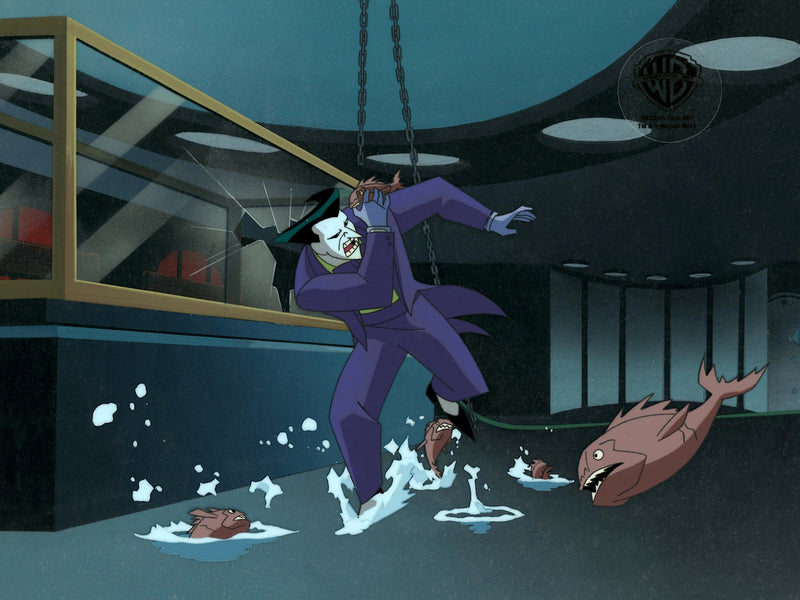 The New Batman Adventures Original Production Cel on Original Background: Joker