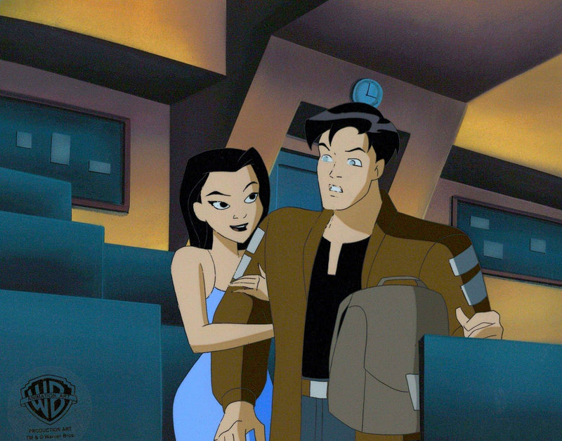 Batman Beyond Original Production Cel with Matching Drawing: Terry McGinnis and Dana