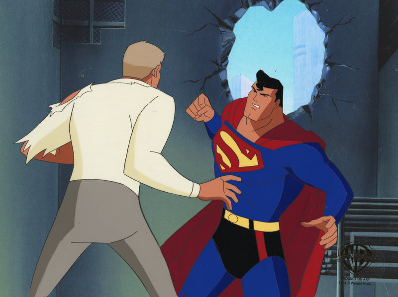 Superman the Animated Series Original Production Cel: Metallo and Superman