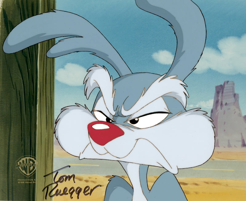 Tiny Toon Adventures Original Production Cel Signed by Tom Ruegger: Calamity Coyote