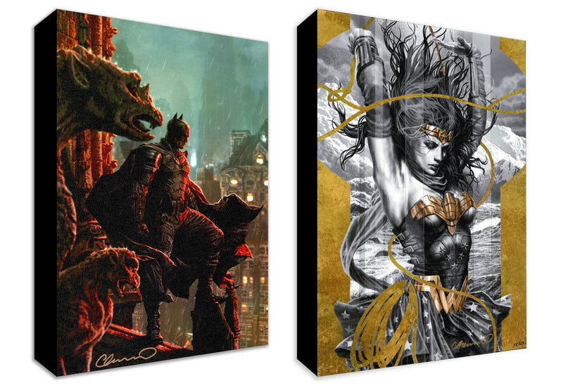 Mighty Mini Set: Wonder Woman Black and Gold / The Batman (Signed & Remarqued)