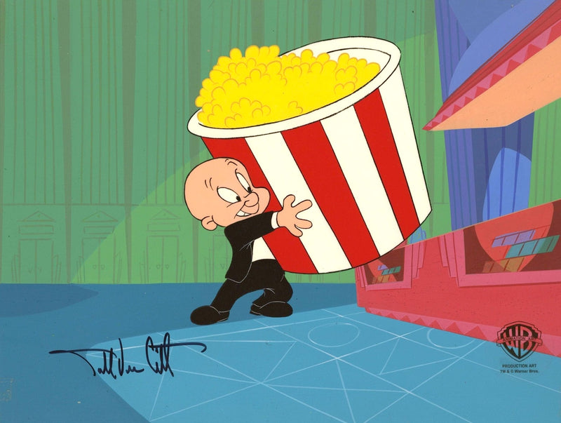 Box Office Bunny Original Production Cel Signed By Darrell Van Citters: Elmer Fudd