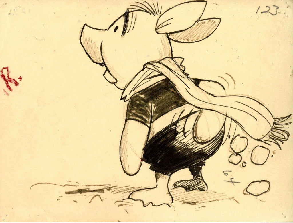 Piglet Original Storyboard Drawing - Choice Fine Art